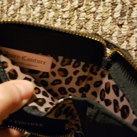 Juicy couture black faux leather wallet cheetah - Picture 3 of 5